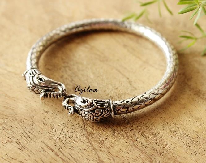 silver bangle bracelets for women