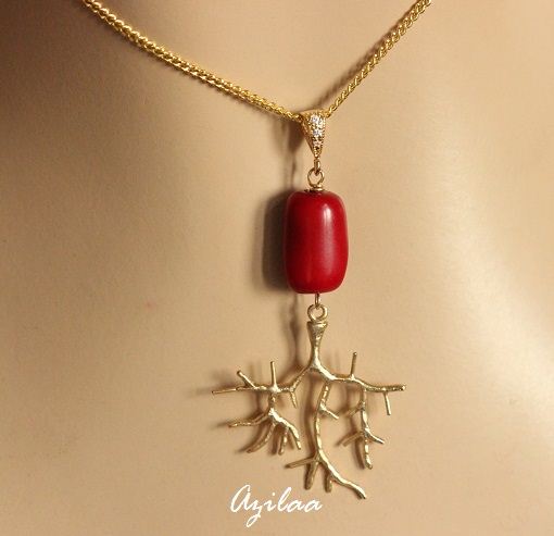 coral pendant necklace