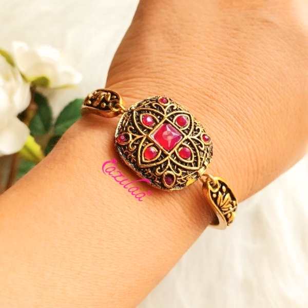 Buy Maroon Chakri Tassel Bracelet by HOUSE OF TUHINA at Ogaan Online  Shopping Site
