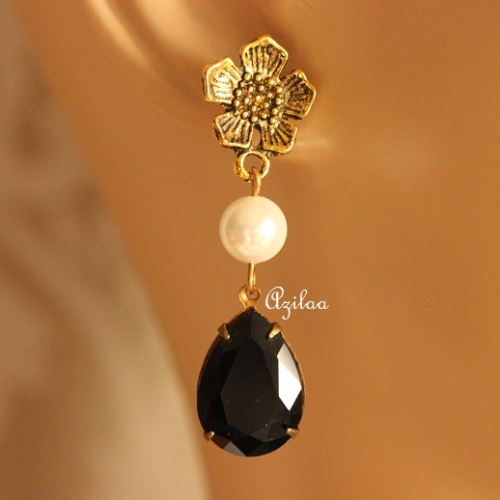 2024 Smokey Quartz Earrings / Black and Gold Earrings / Black Gemstone Earrings/ Gold Gemstone Earrings / Handmade Gemstone Earrings