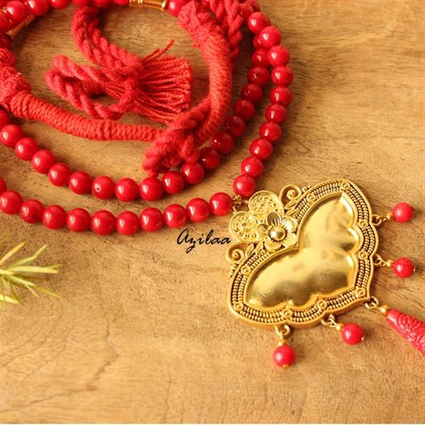 Razvi Maroon Red Beads Multilayer Multi-strand Beaded Necklace –  AryaFashions