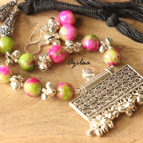 Wondrous MOP in Pink and Green Necklace Set – Deara Fashion Accessories