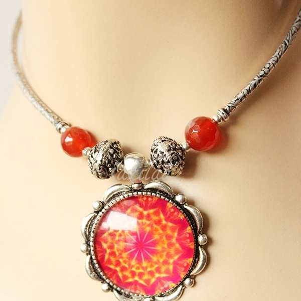 Red on sale western necklace